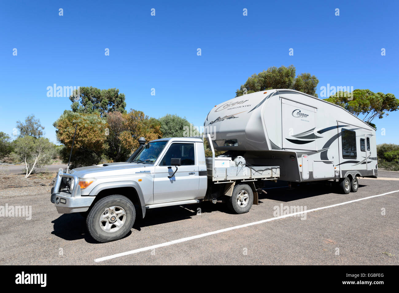 Faites glisser-sur caravane, Australie du Sud Banque D'Images