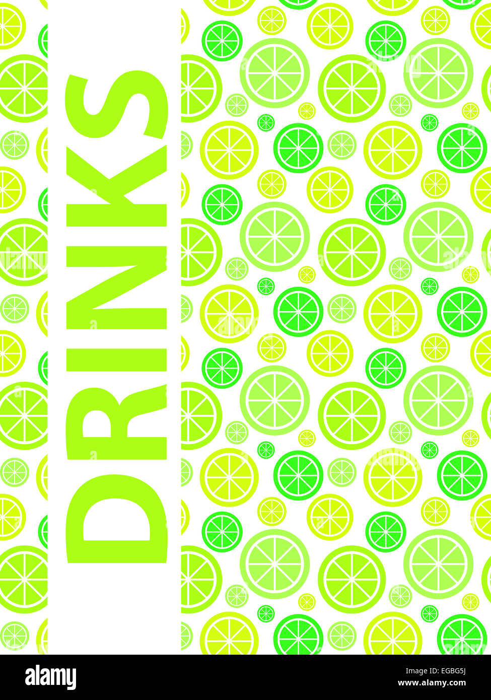 Arrière-plan de menu boissons Vector Illustration Banque D'Images