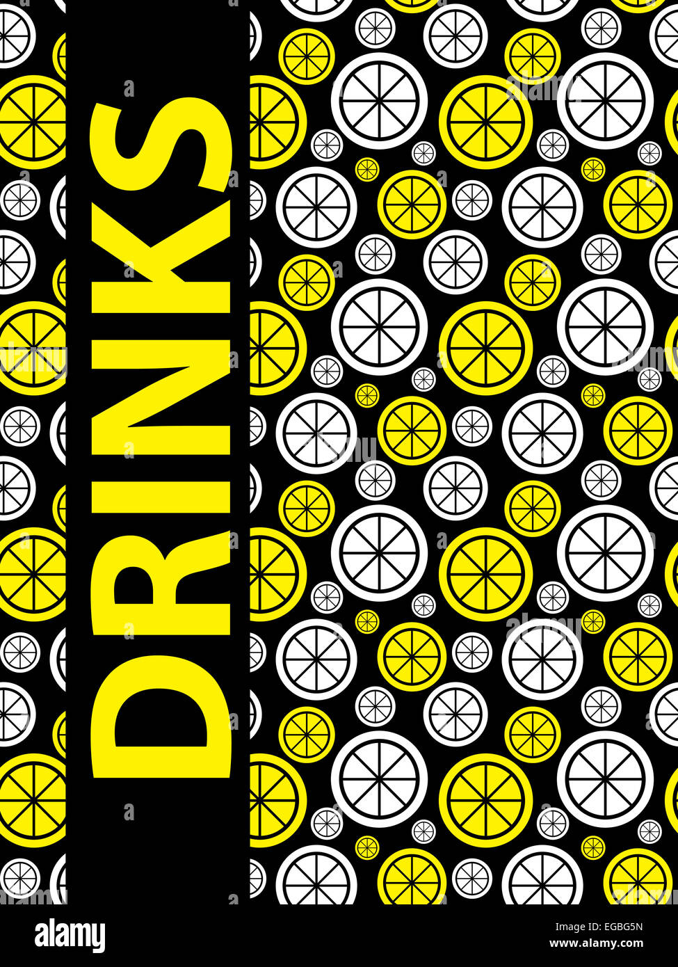 Arrière-plan de menu boissons Vector Illustration Banque D'Images