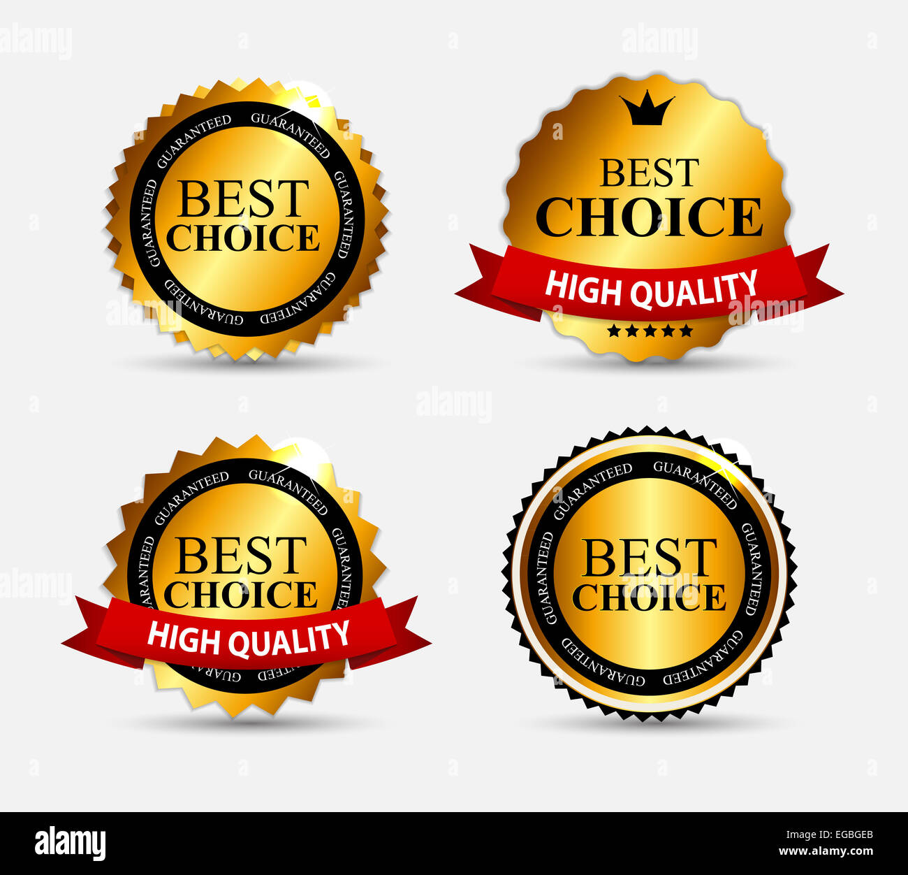 Meilleur choix label Set vector Illustration Banque D'Images