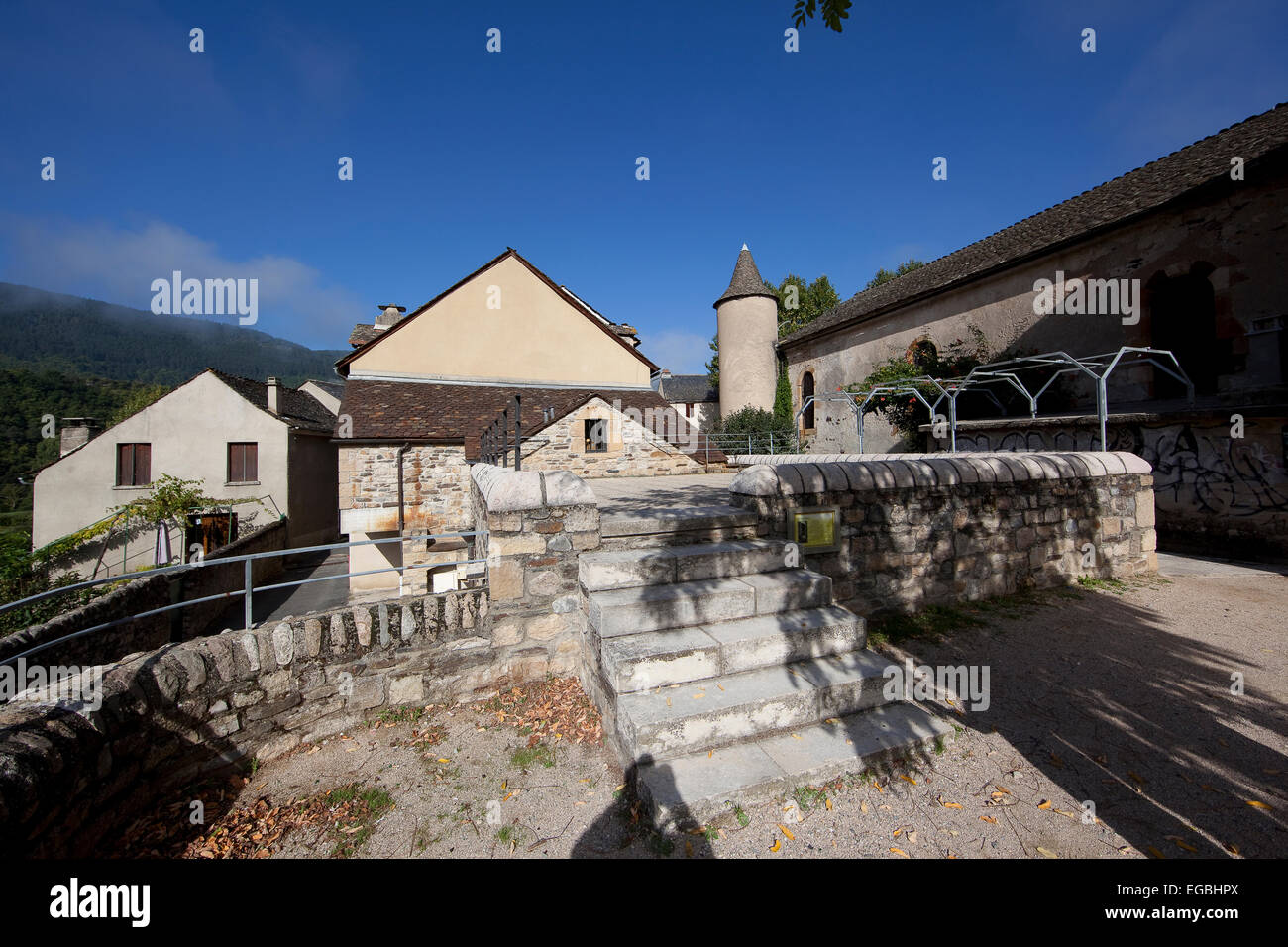 Le village d'Ispagnac (Lozère, France) Banque D'Images