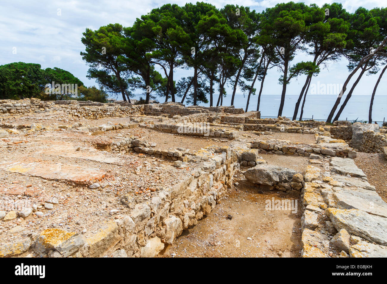 Ruines de la ville romaine. Banque D'Images