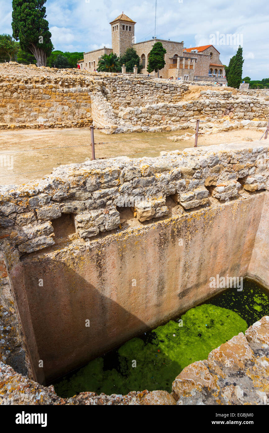 Ruines de la ville romaine. Banque D'Images