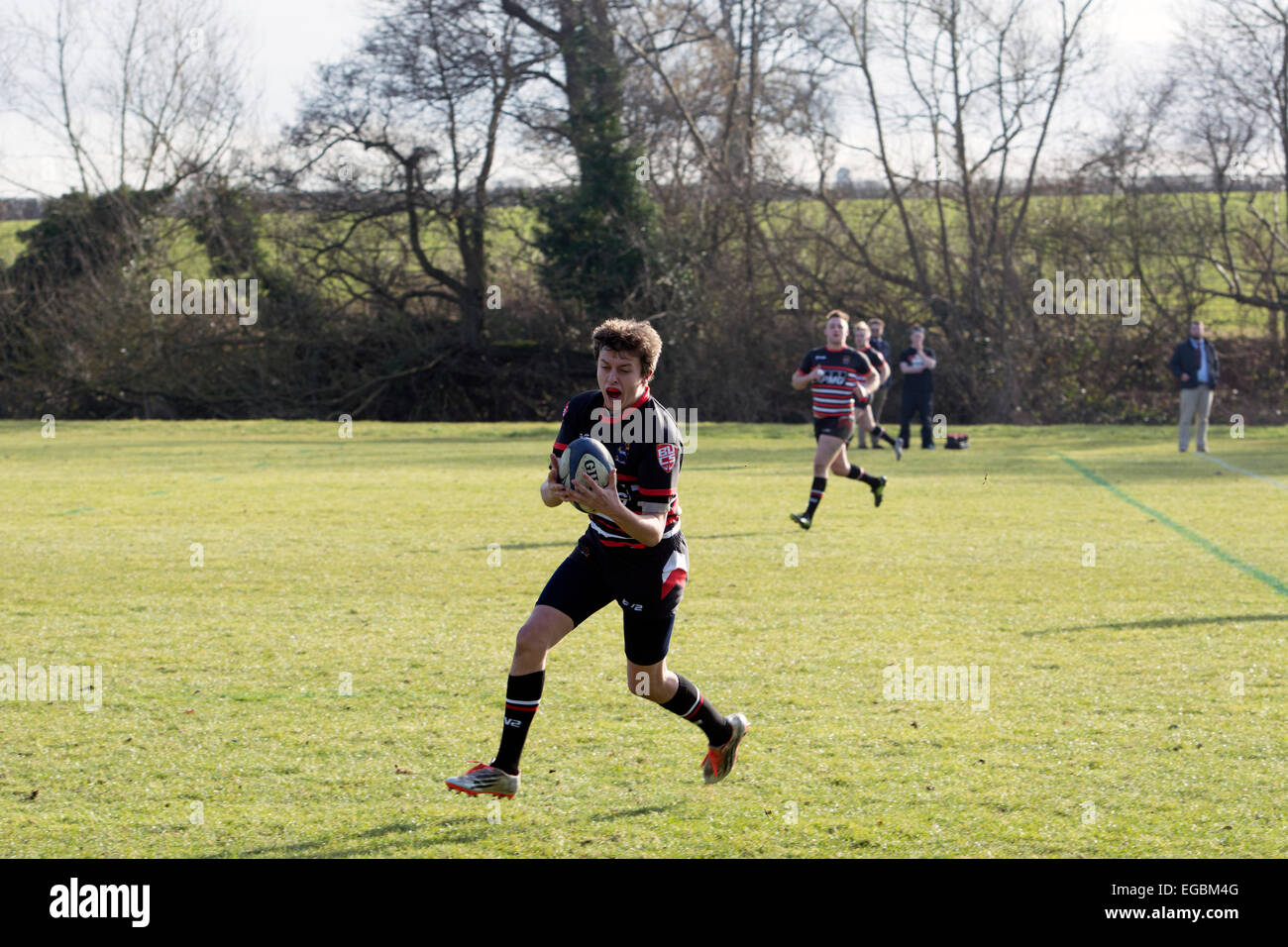 Le sport universitaire - men's Rugby Union Banque D'Images