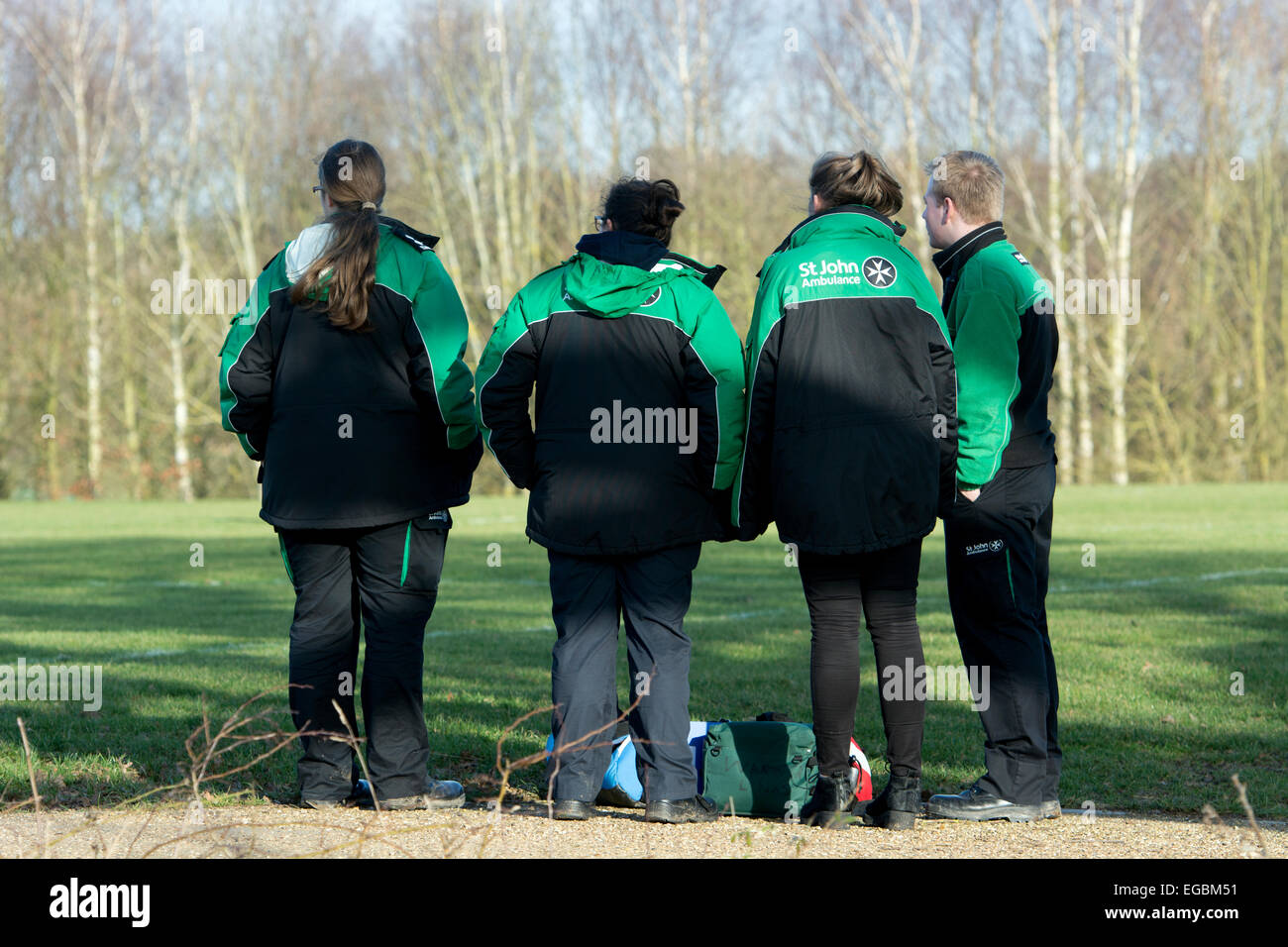 St John Ambulance paramedics Banque D'Images