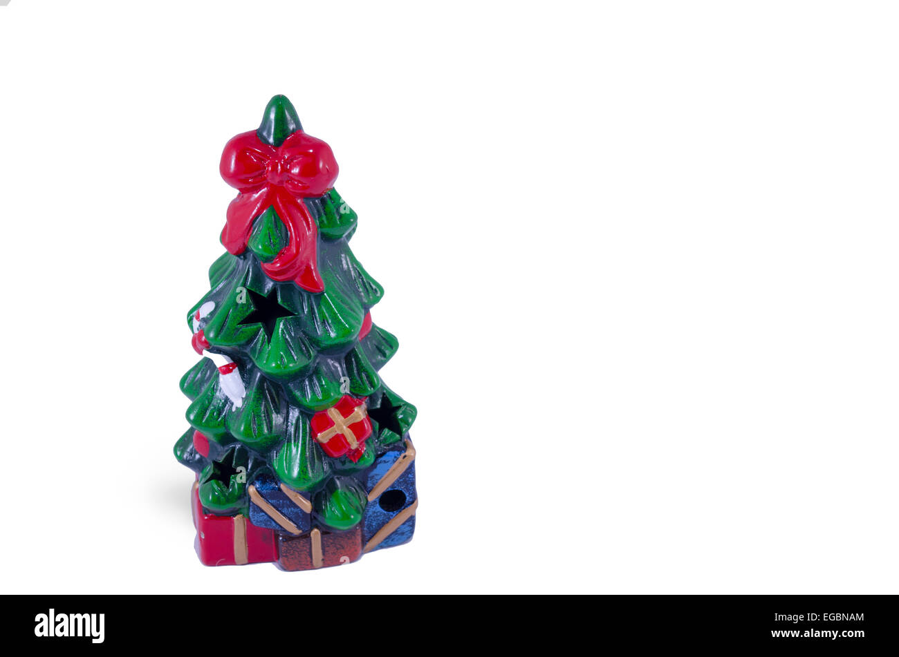 Décoration en forme d'arbre de Noël isolé sur fond blanc Banque D'Images