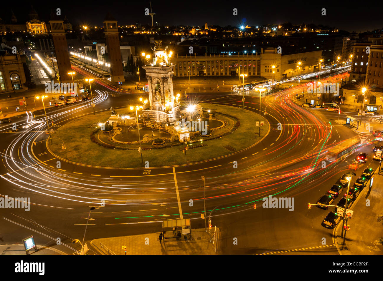 Lumières de la nuit dans la rue Banque D'Images