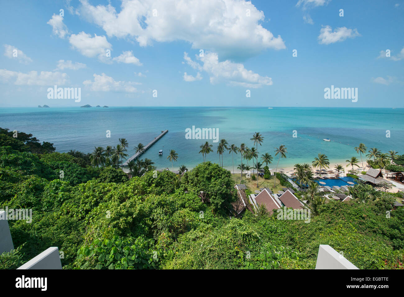 Superbe vue sur la mer et d'un paradis tropical, Koh Samui, Thaïlande Banque D'Images