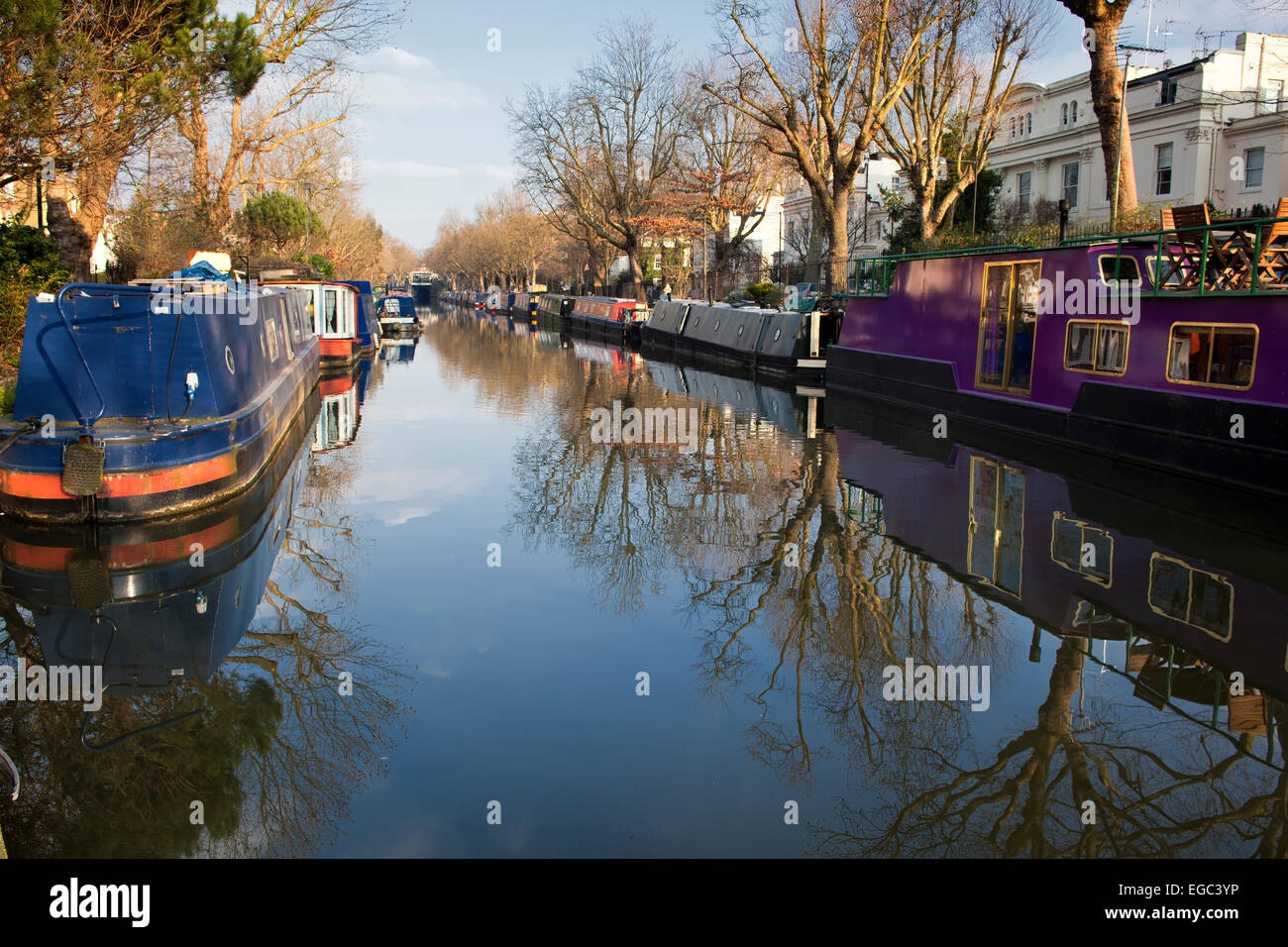 Canal, la Petite Venise, Londres W8 Banque D'Images