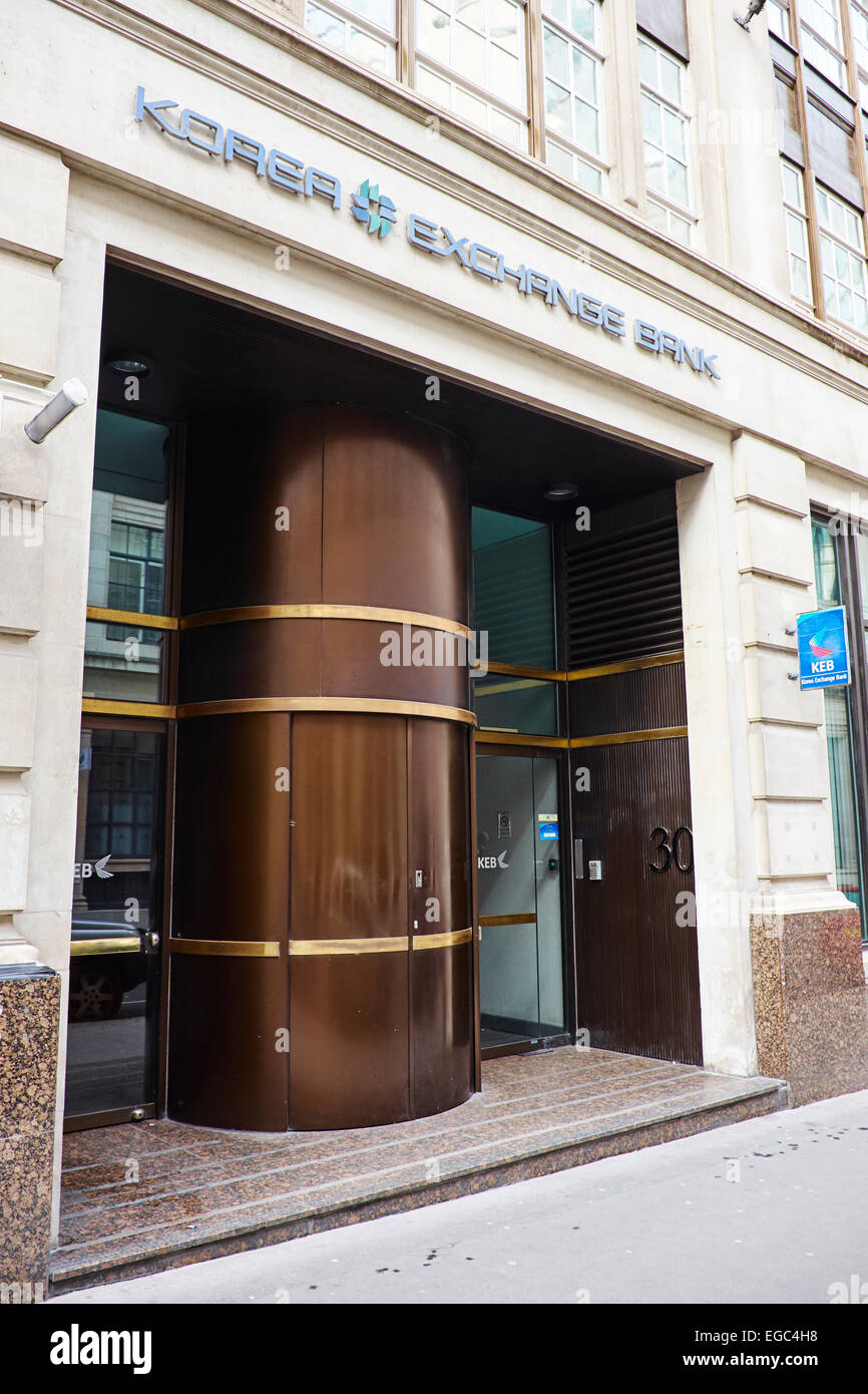 Banque Korea Exchange Juifs Vieille Ville de London UK Banque D'Images