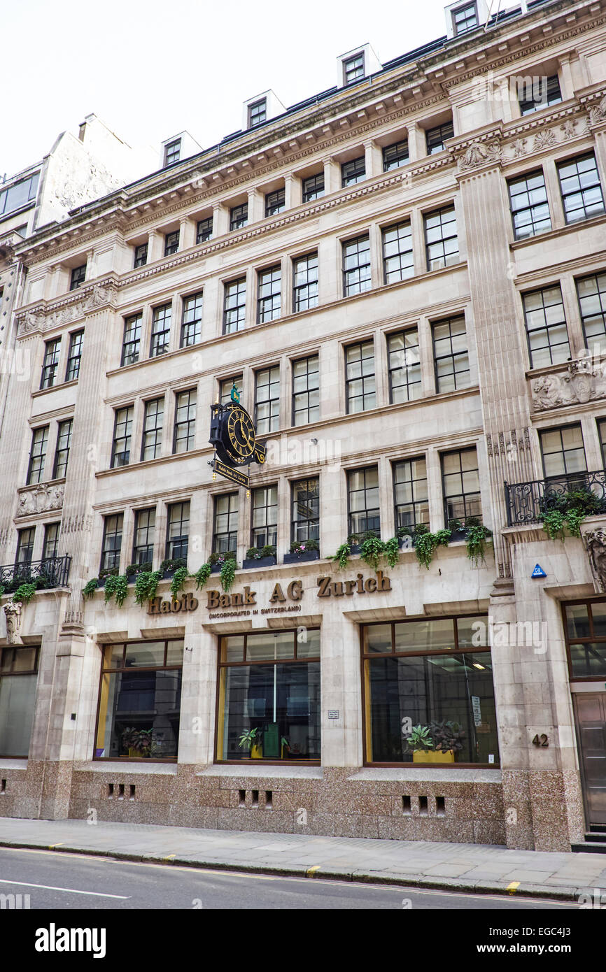 Habib Bank AG Zurich Moorgate Ville de London UK Banque D'Images