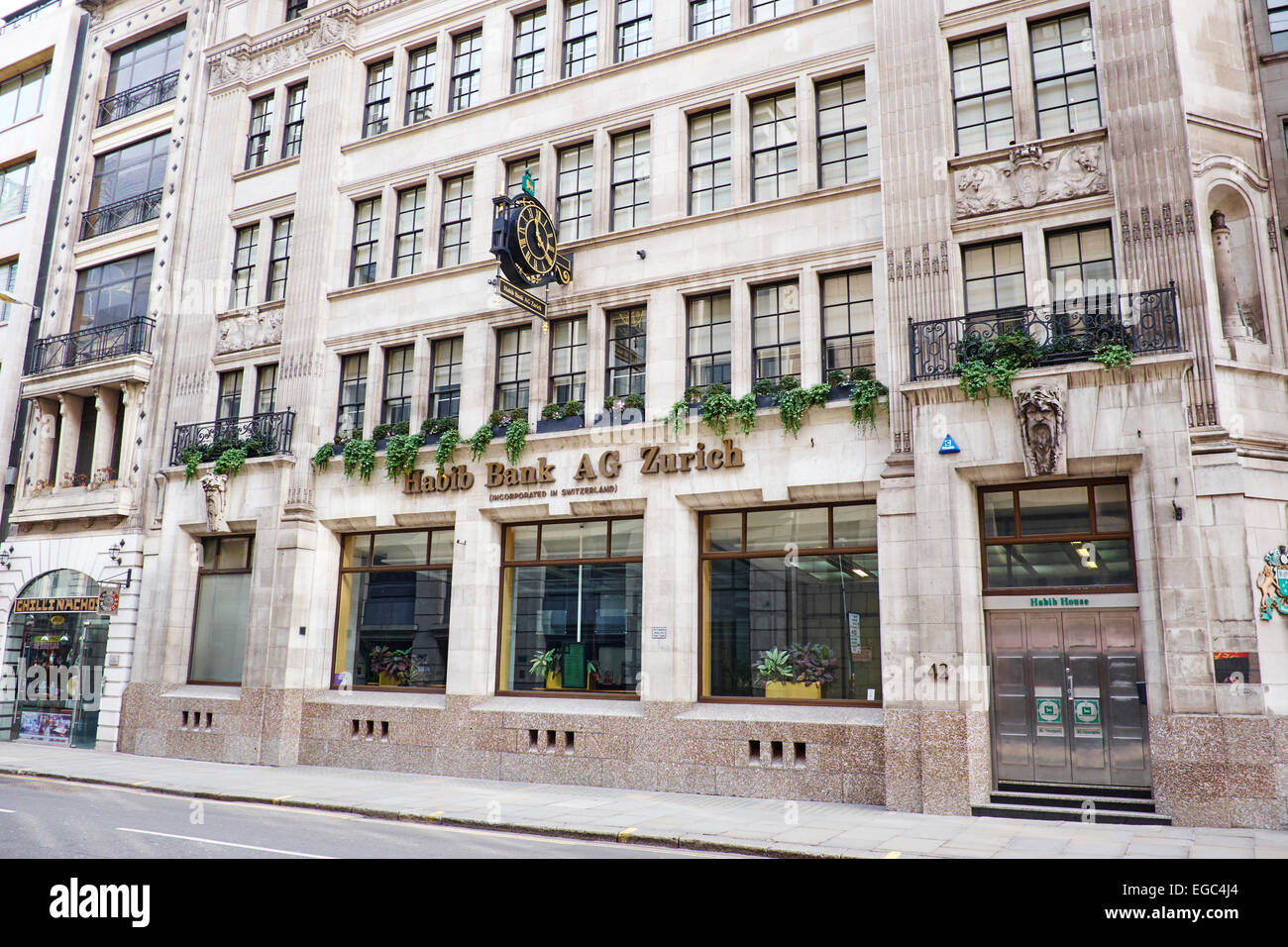 Habib Bank AG Zurich Moorgate Ville de London UK Banque D'Images