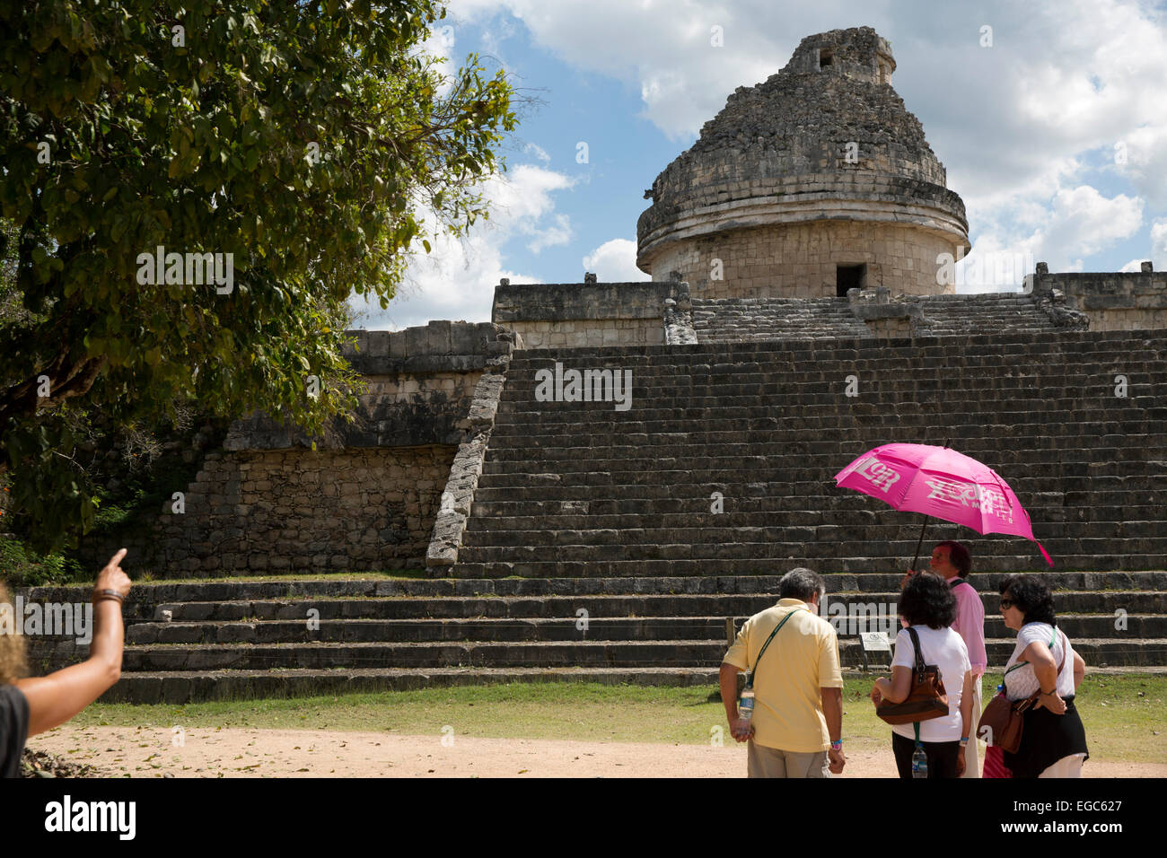 El Caracol, l'Observatoire, Chichen Itza, Yucatan, Mexique Banque D'Images