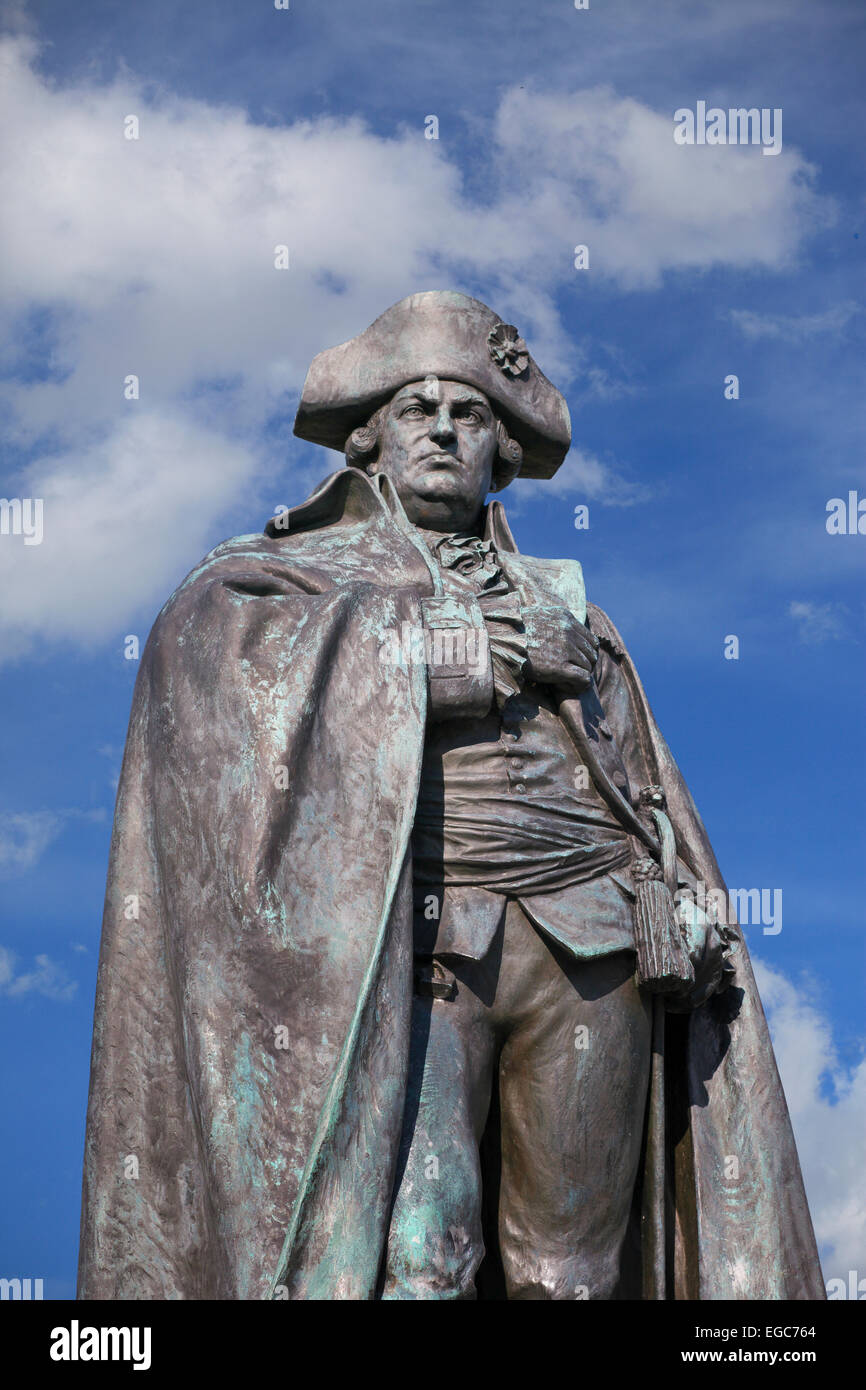 Statue du baron Von Steuben dans Parc national historique de Valley Forge en Pennsylvanie Banque D'Images