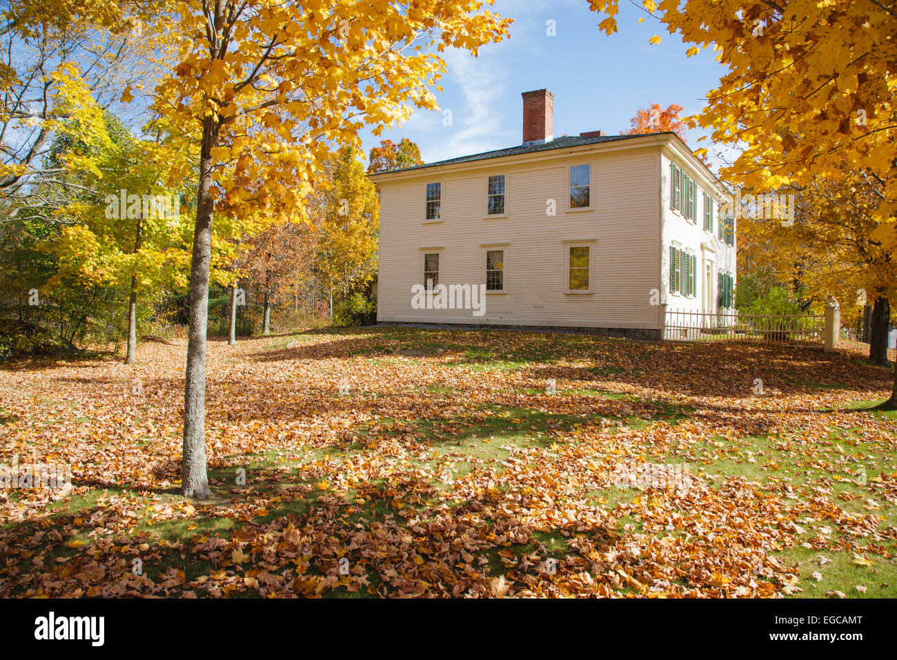 Franklin Pierce Homestead State Historic Site A Hillsborough New Hampshire Usa Pendant Les Mois D Automne La Ferme A Ete Bui Photo Stock Alamy