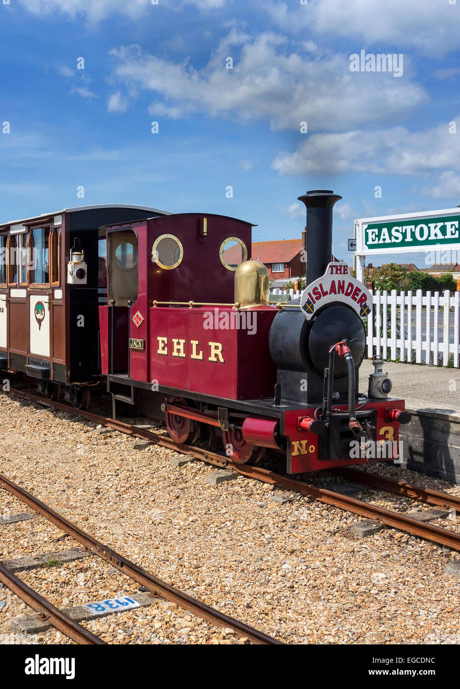 Hayling Station Railway (EHLR Est précédemment Hayling Light Railway)-PORTRAIT Banque D'Images