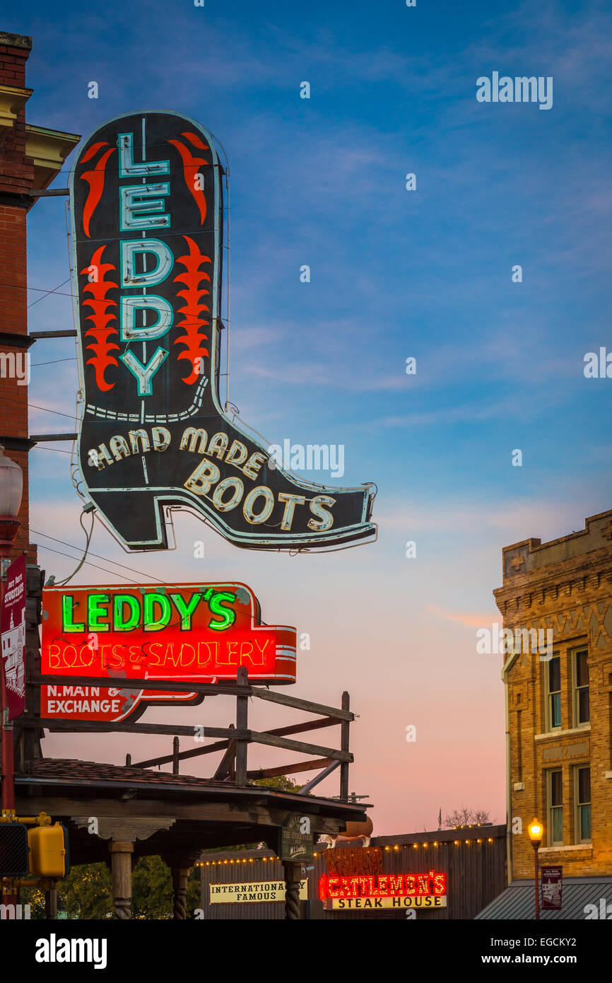 Fort Worth Stockyards au Texas Banque D'Images