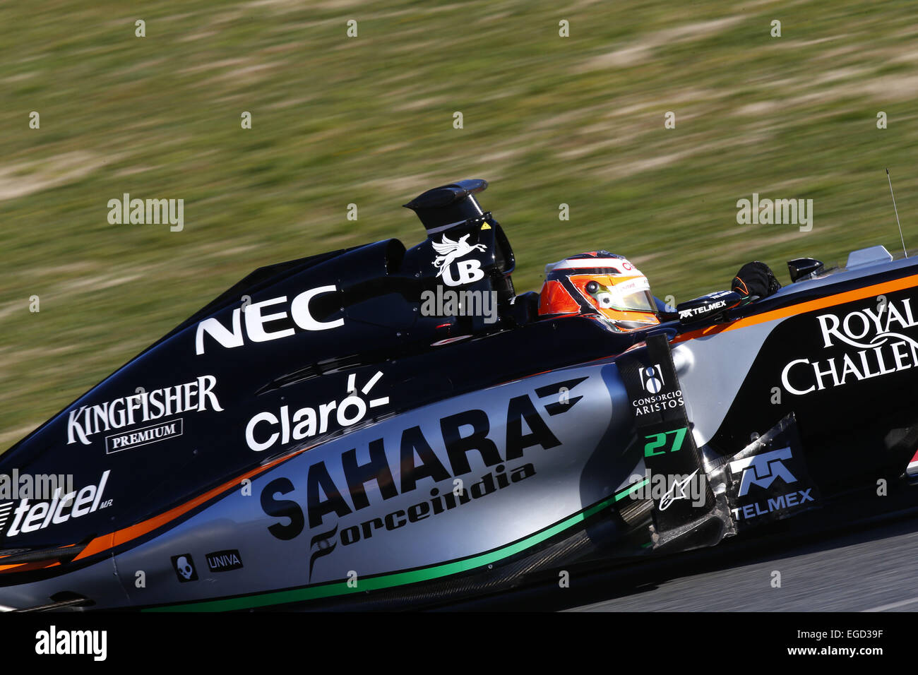 Sport Automobile : Championnat du Monde de Formule 1 de la FIA 2015, Test à Barcelone, # 27 Nico Hülkenberg (GER, Sahara Force India F1 Team), Banque D'Images