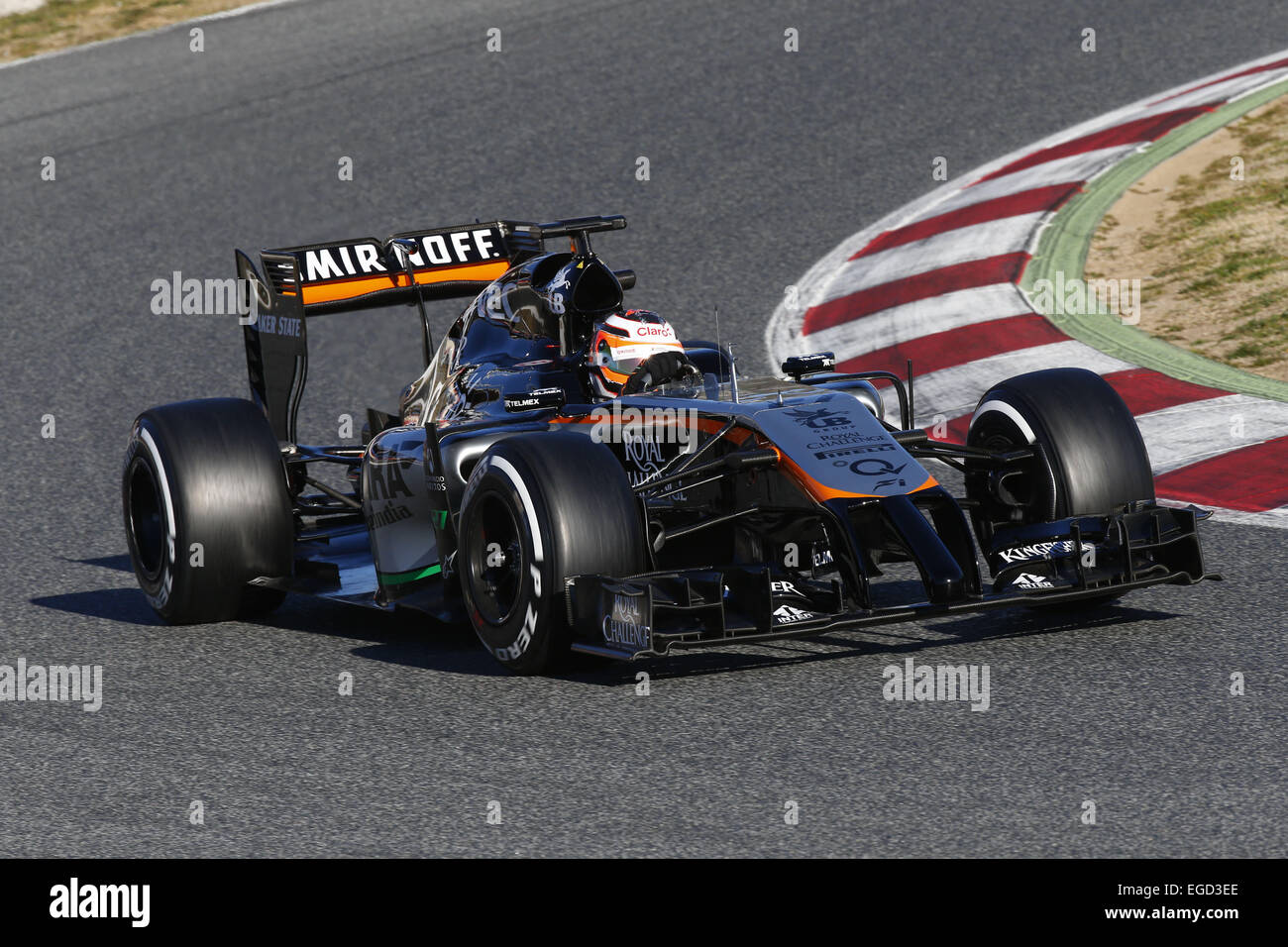 Sport Automobile : Championnat du Monde de Formule 1 de la FIA 2015, Test à Barcelone, # 27 Nico Hülkenberg (GER, Sahara Force India F1 Team), Banque D'Images