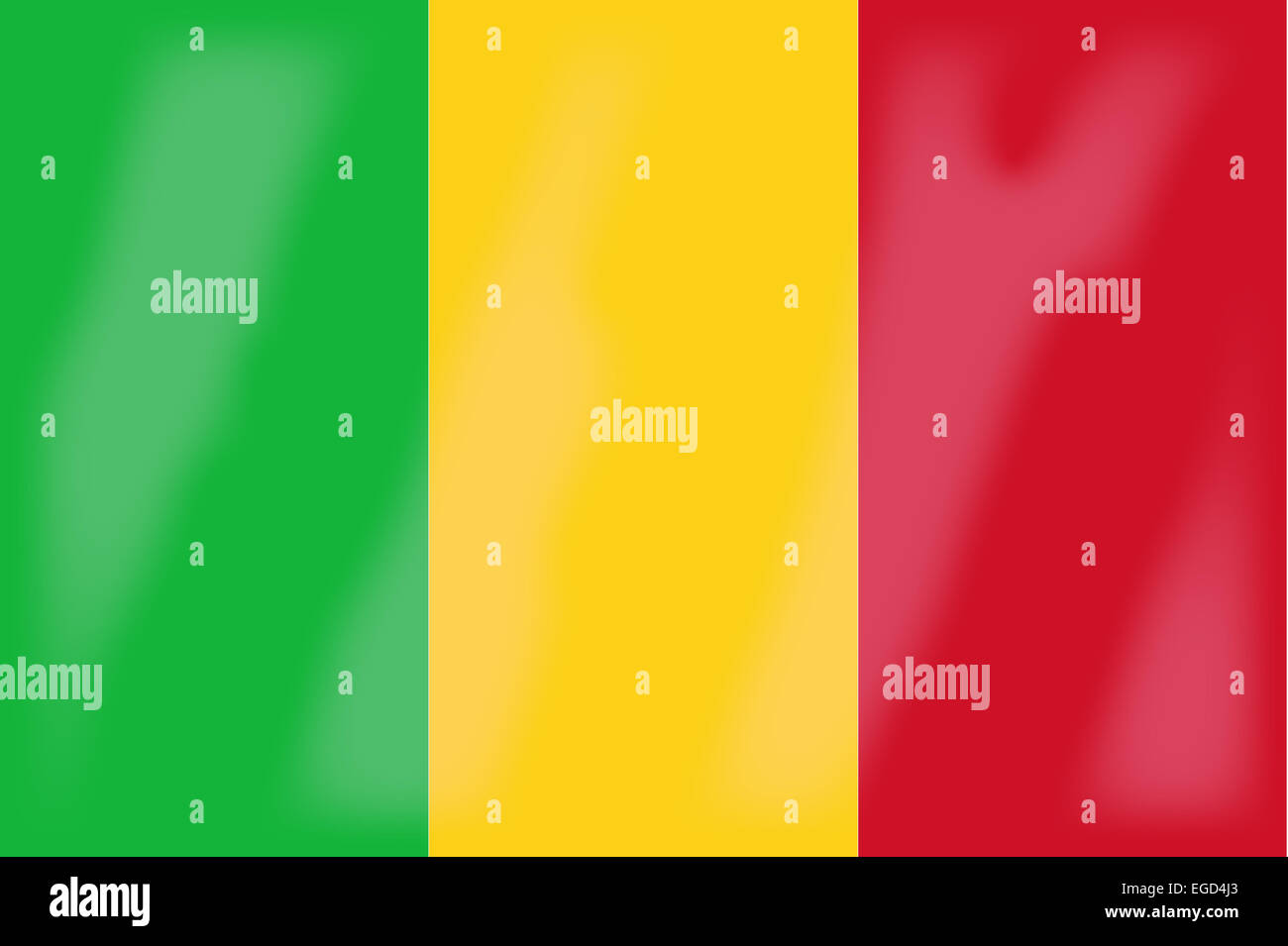 Le pavillon de ce pays africain du Mali Banque D'Images