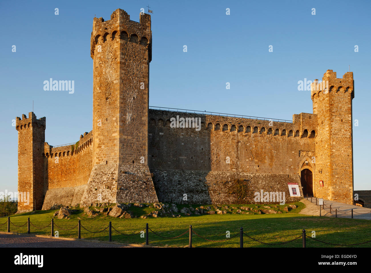 Dans la forteresse de Montalcino, hill village, province de Sienne, Toscane, Italie, Europe Banque D'Images