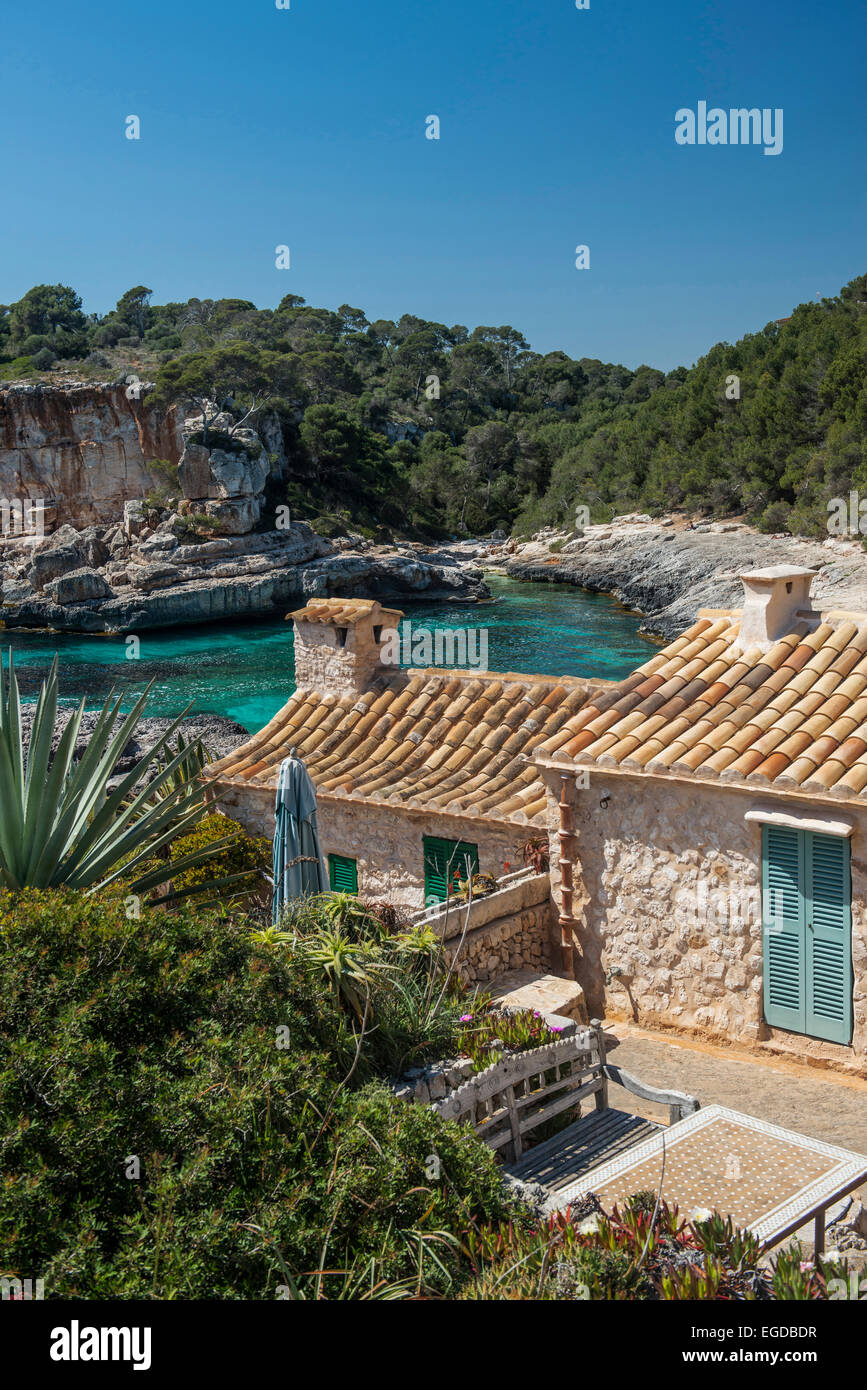 Cala s'Almunia, près de Santanyi, Majorque, Espagne Banque D'Images