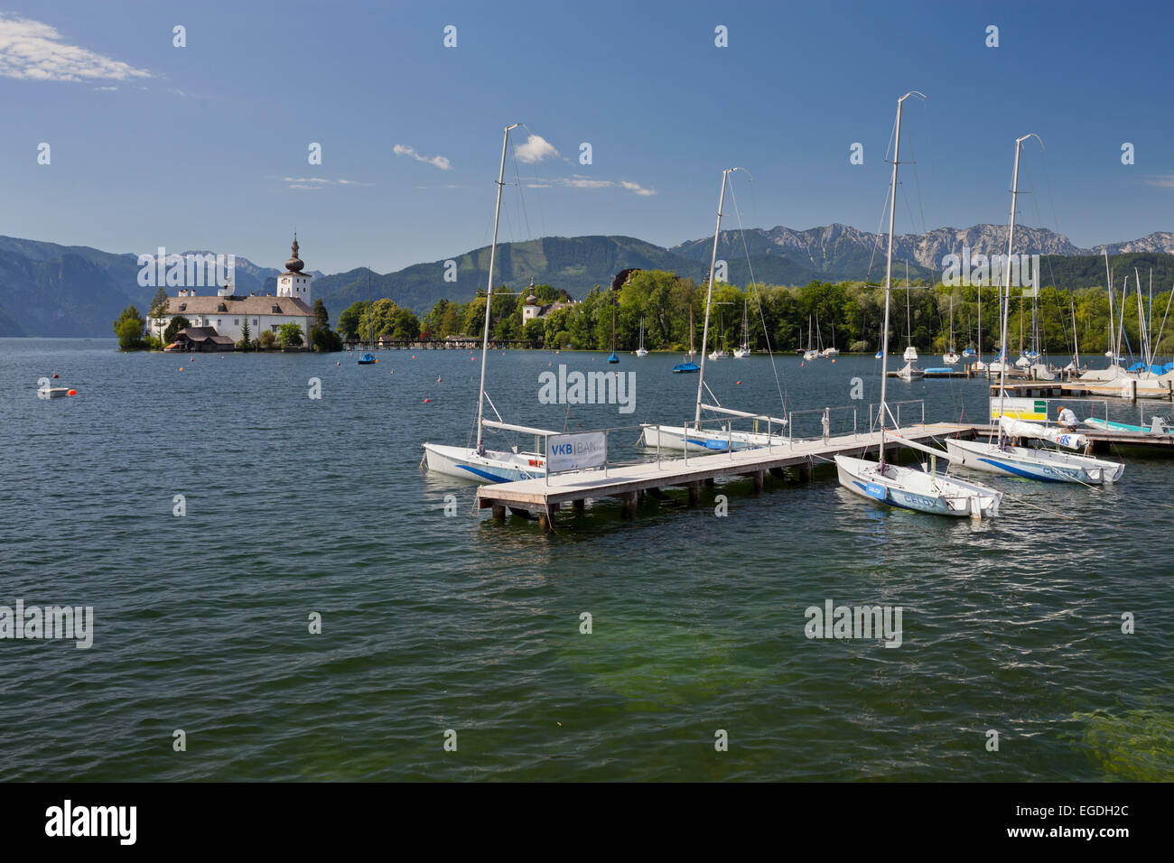 Château Orth, Traunsee, Gmunden, Hoellengebirge, Salzkammergut, Haute Autriche, Autriche Banque D'Images