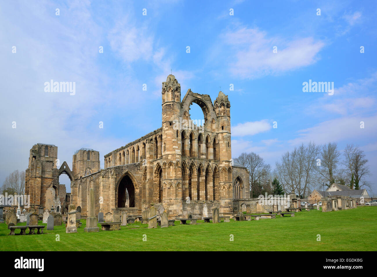 Ruines de la cathédrale d'Elgin, Elgin, Moray, Côte Est, l'Ecosse, Grande-Bretagne, Royaume-Uni Banque D'Images