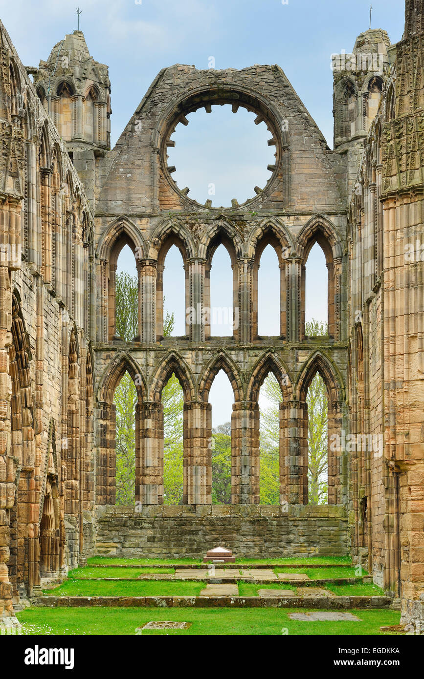 Ruines de la cathédrale d'Elgin, Cathédrale d'Elgin, Elgin, Moray, Côte Est, l'Ecosse, Grande-Bretagne, Royaume-Uni Banque D'Images