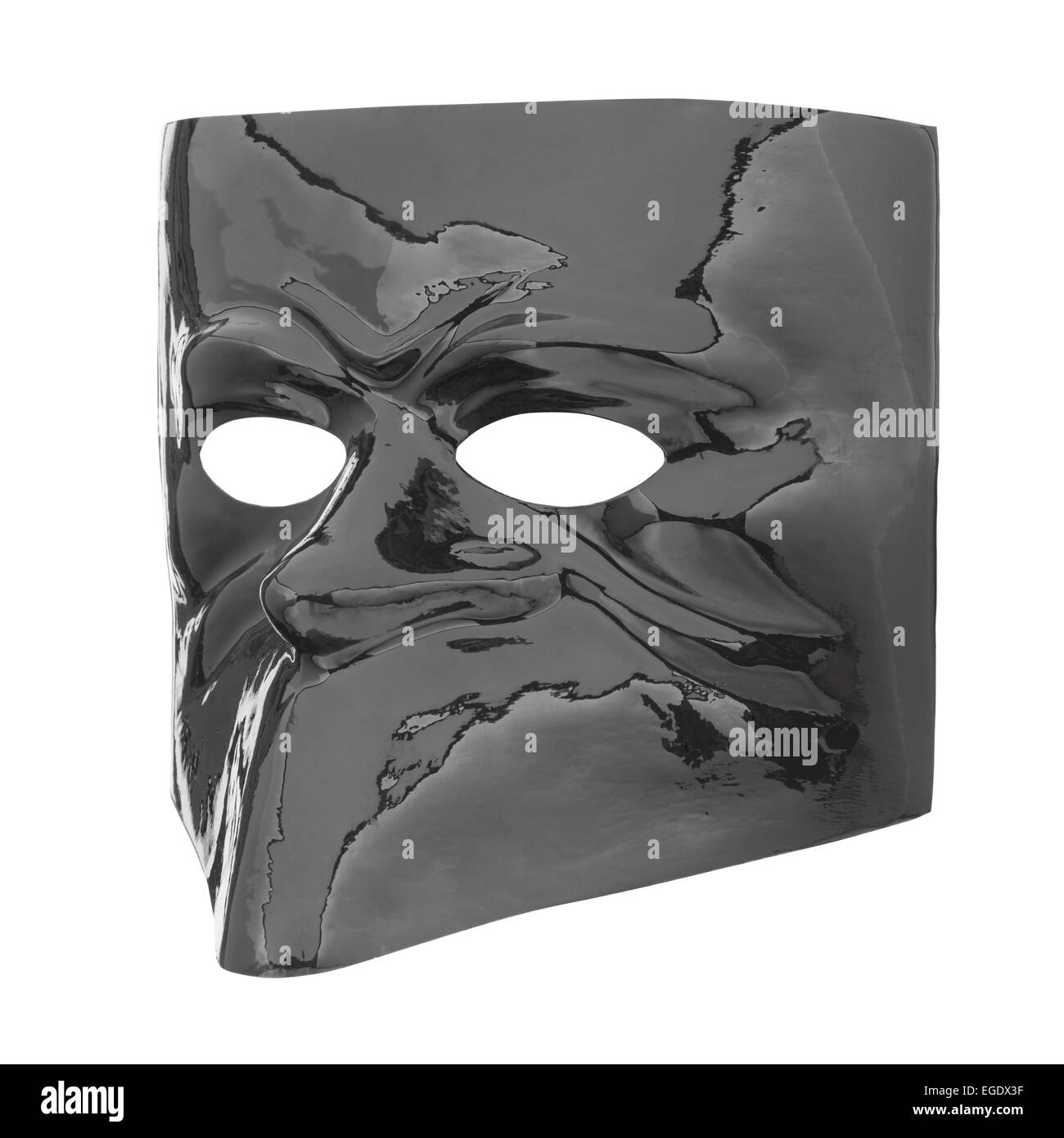 Carnival mask noir brillant Banque D'Images