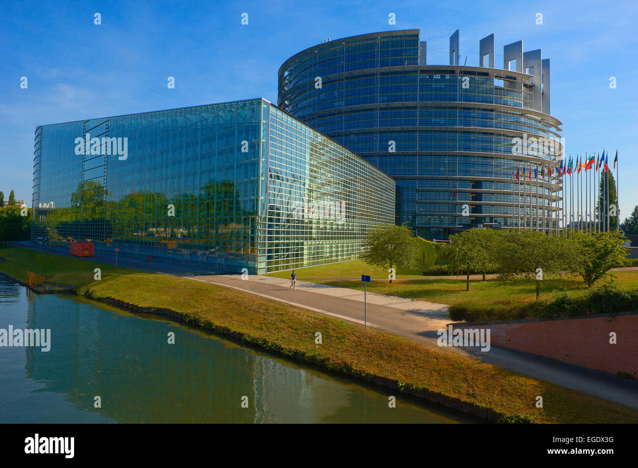 Strasbourg, Parlement européen, UNESCO World Heritage site, Alsace, Bas Rhin, France, Europe. Banque D'Images