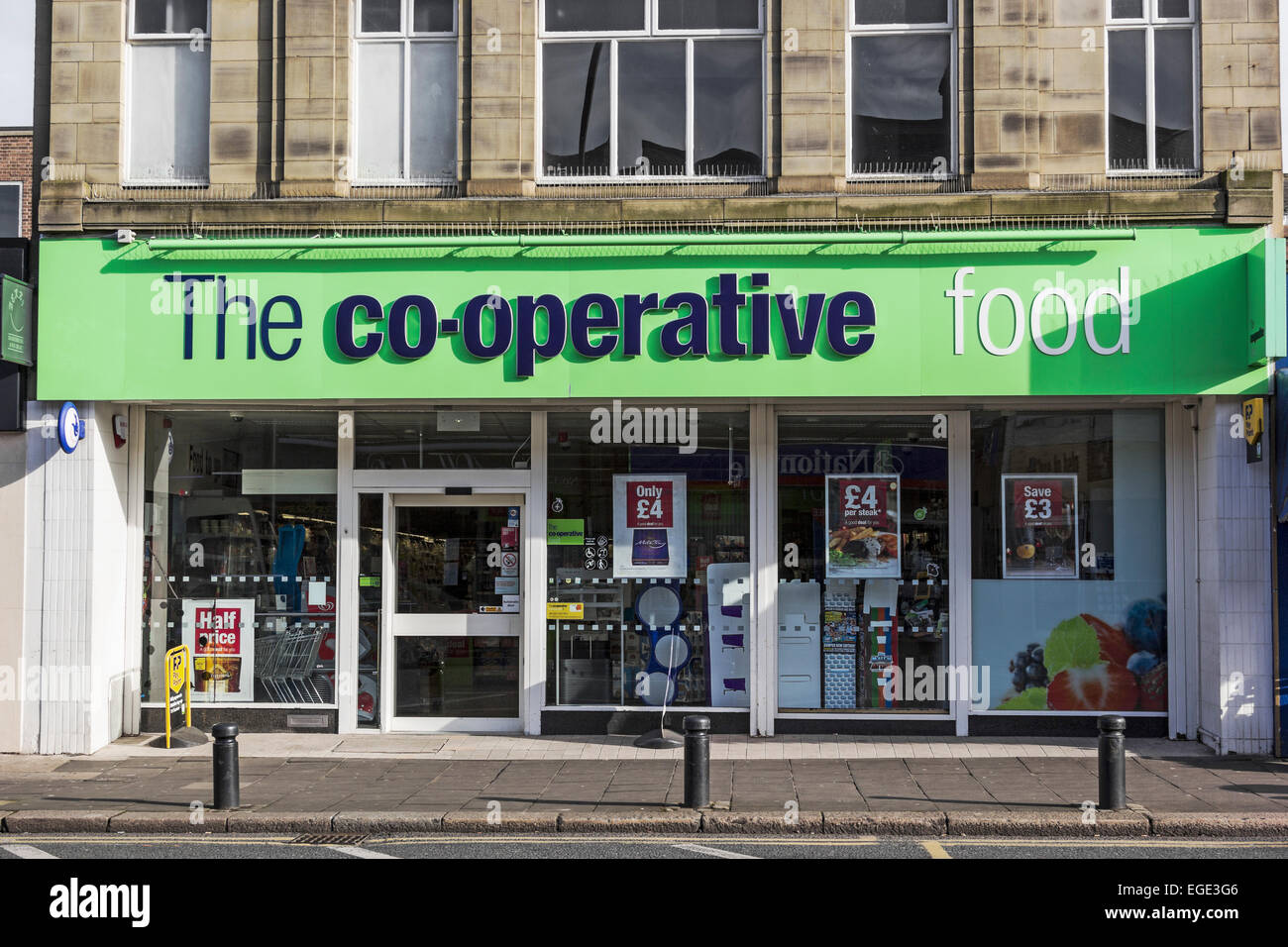 Co-operative commodité supermarché sur Gosforth High Street, Newcastle upon Tyne Banque D'Images
