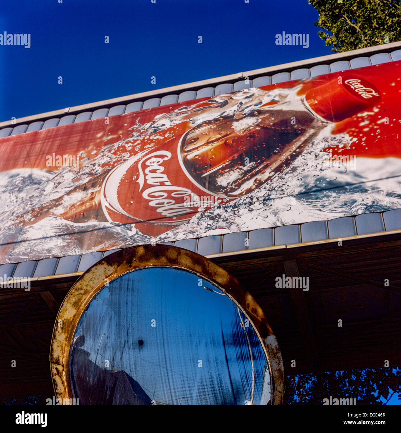Vieille Coca Cola publicité République tchèque Banque D'Images