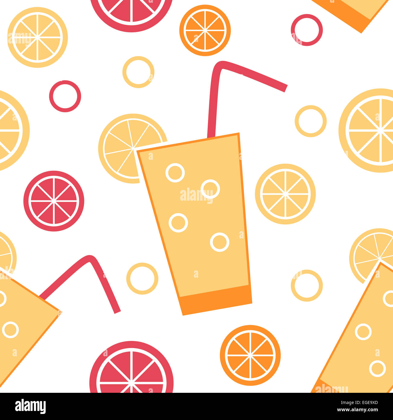 Cocktail d'agrumes de fond transparente Vector Illustration Banque D'Images