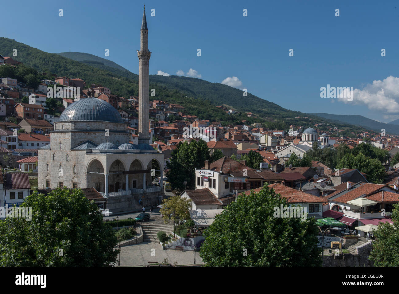 Vue de la mosquée de Sinan Pacha, Prizren Banque D'Images