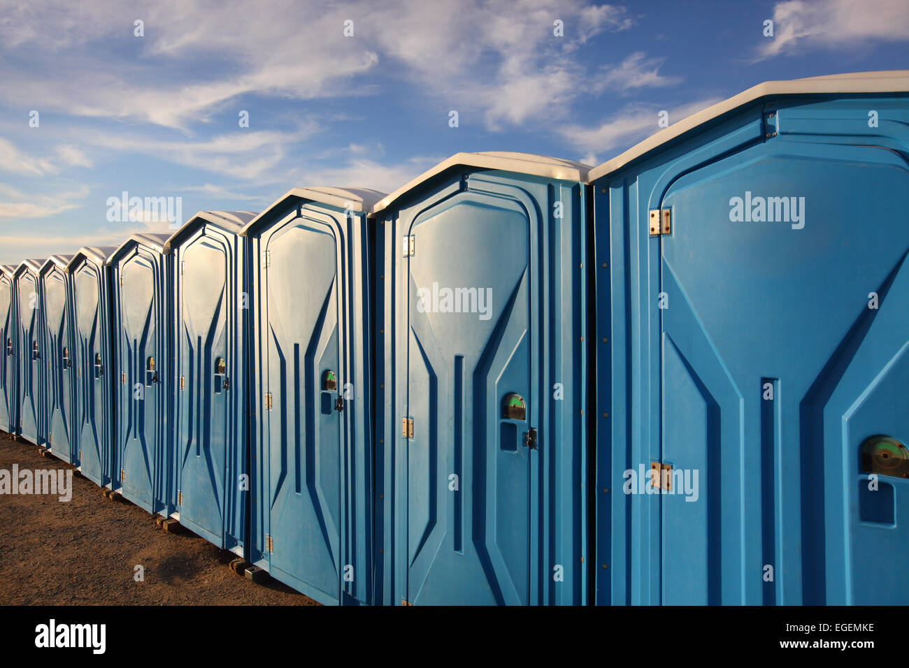 Les toilettes portatives Banque D'Images