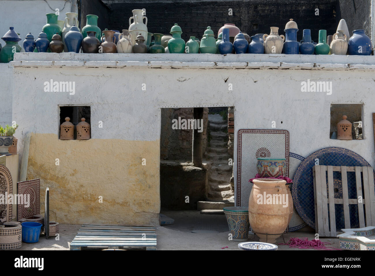 Atelier de poterie, Fès Banque D'Images