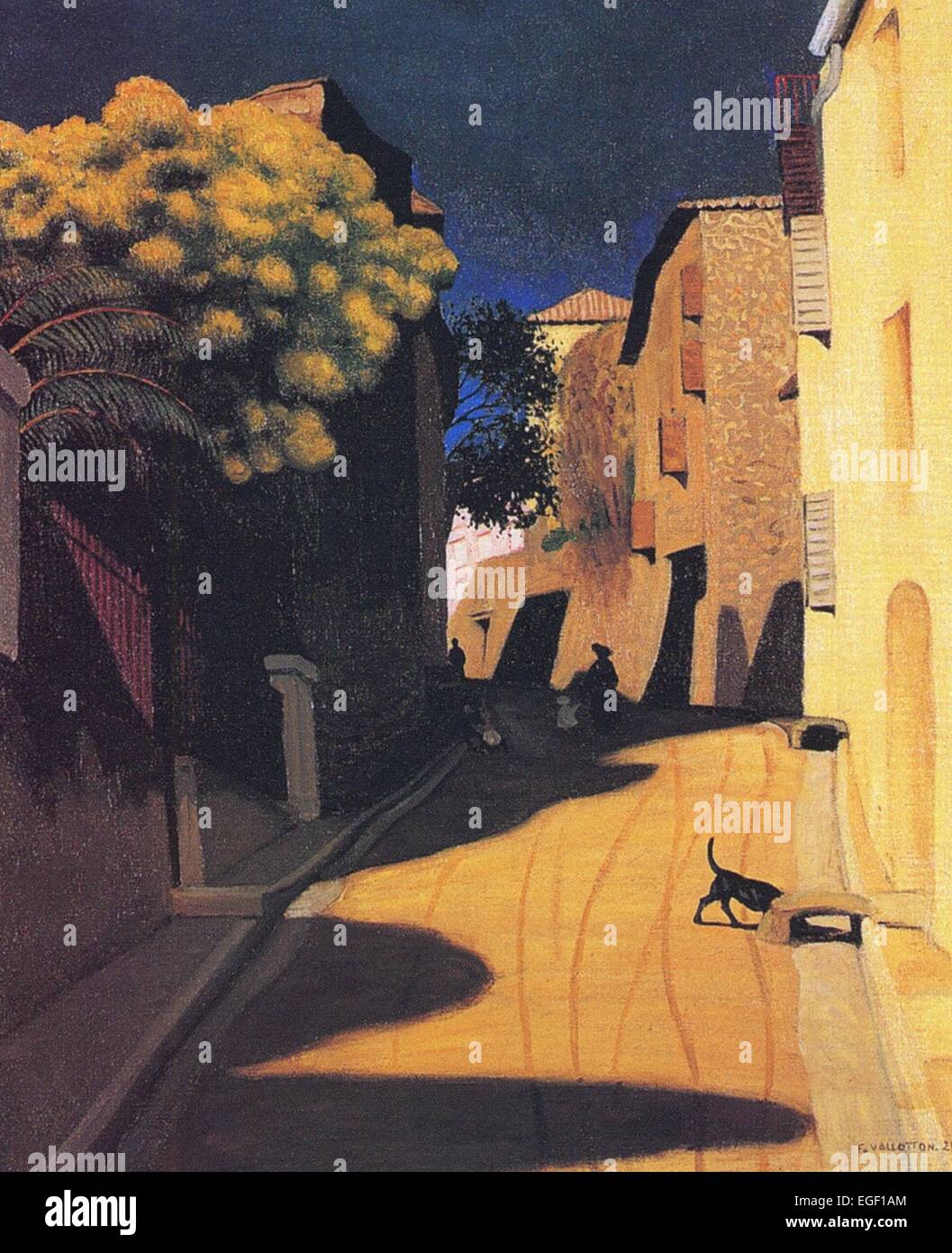 Félix Vallotton Mimosa avec des fleurs à Cagnes Banque D'Images