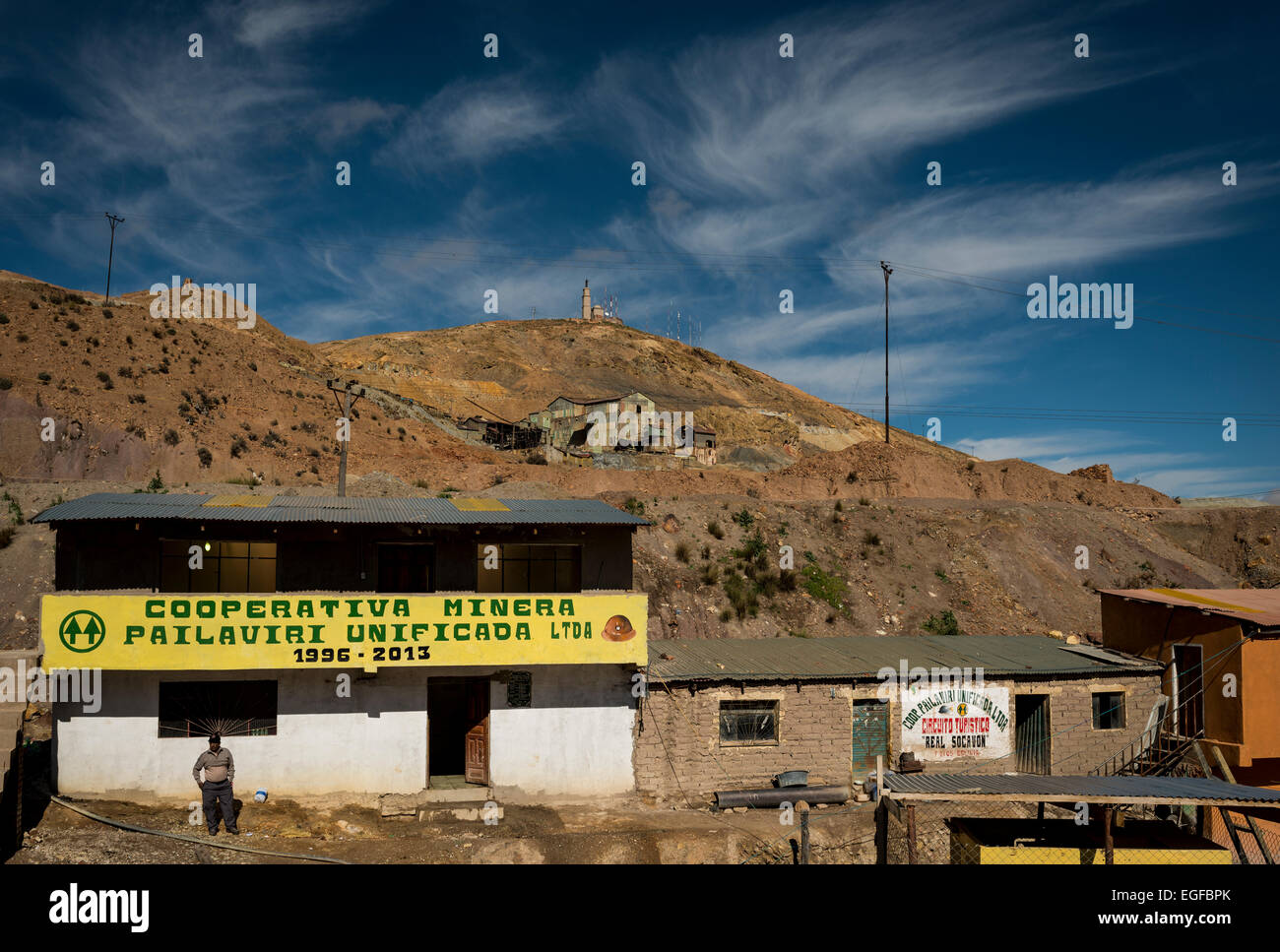 Cerro Rico, Potosi, dans le sud de l'Altiplano, Bolivie Banque D'Images