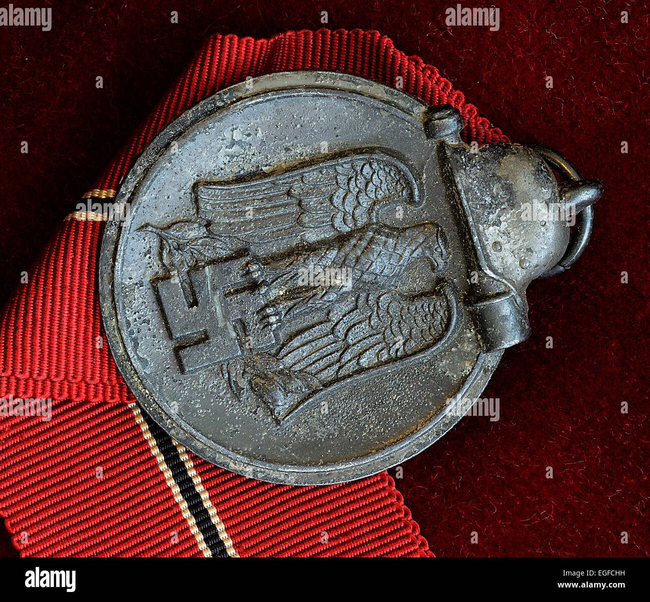 Médaille sportive militaire allemand vers époque nazie Banque D'Images
