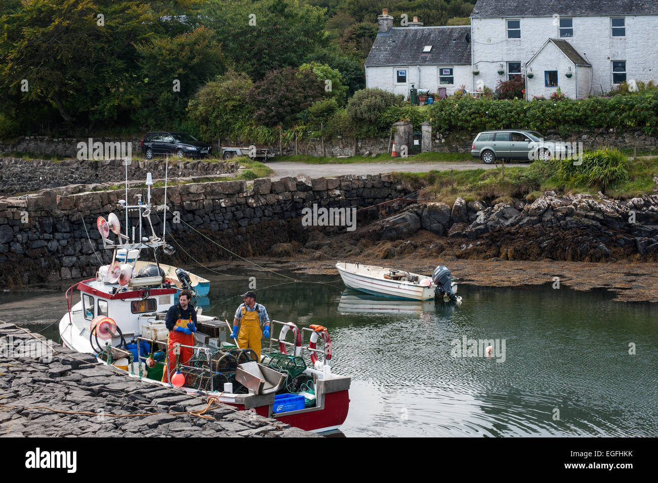Croig Harbour sur la côte ouest de l'île écossaise de Mull Banque D'Images