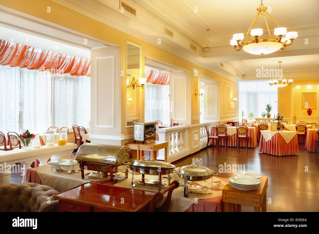 Le restaurant de l'intérieur Banque D'Images