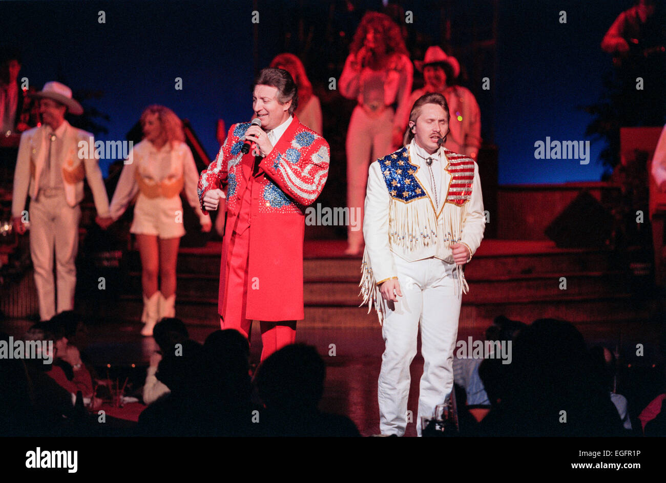 LAS VEGAS, NV - 10 novembre - Les artistes interprètes ou exécutants sur scène à l'Aladdin Hotel de Las Vegas, Nevada, le 10 novembre 1997. Banque D'Images