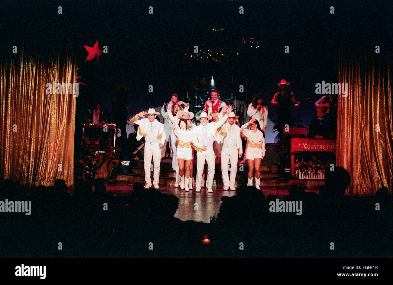 LAS VEGAS, NV - 10 novembre - Les artistes interprètes ou exécutants sur scène à l'Aladdin Hotel de Las Vegas, Nevada, le 10 novembre 1997. Banque D'Images