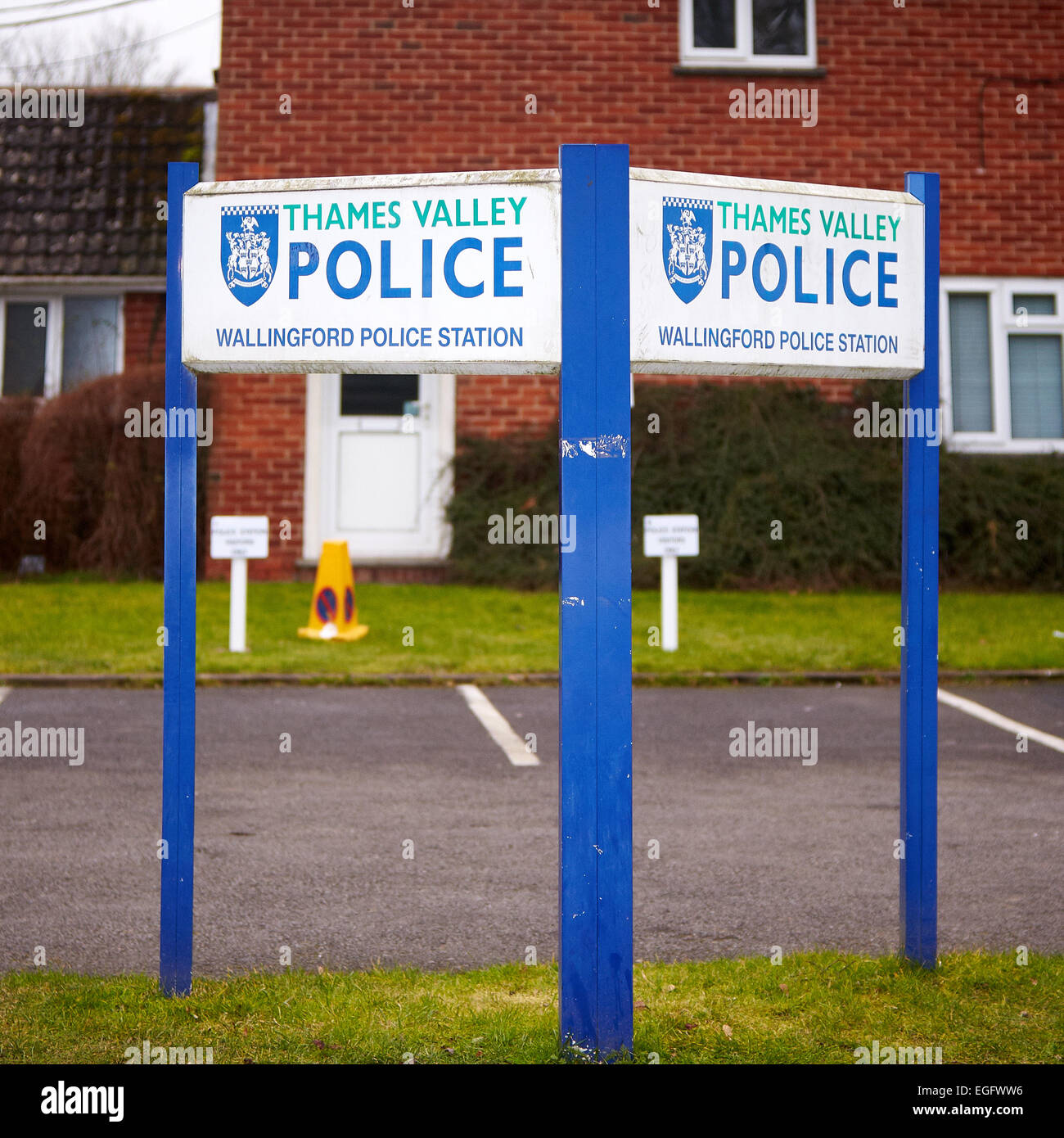 Vue générale de Wallingford Poste de police. Thames Valley Police prévoit de vendre la station dans le cadre de mesures de réduction des coûts Banque D'Images