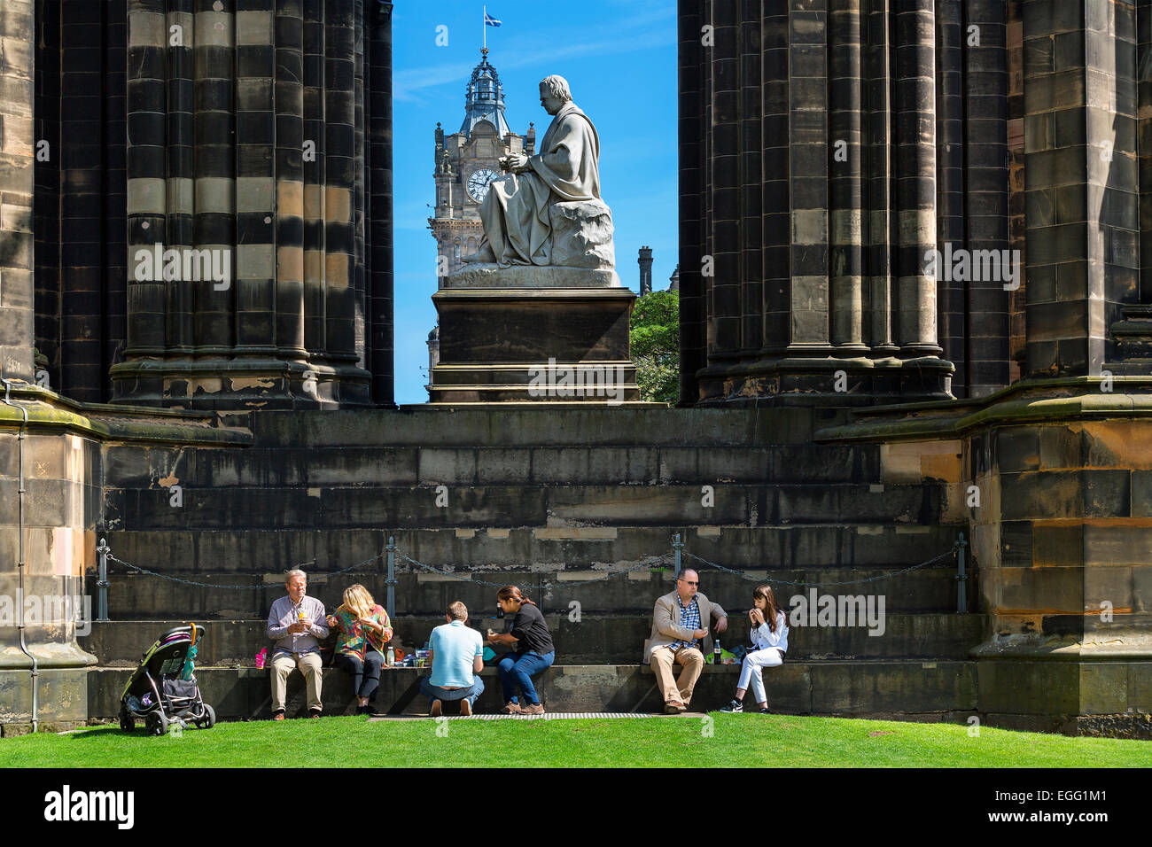 L'Écosse, Édimbourg, Walter Scott Monument en Ecosse Banque D'Images