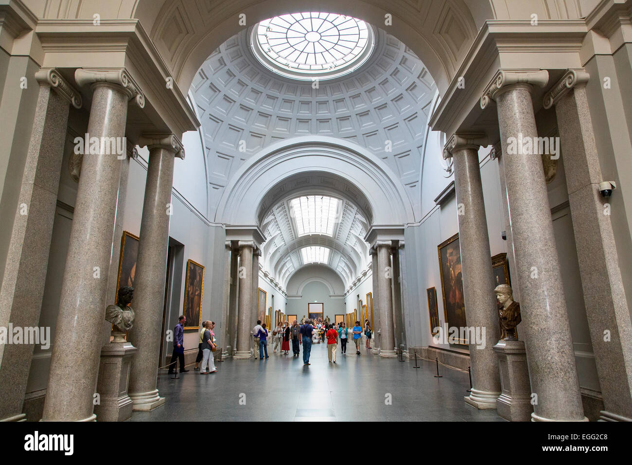 Madrid, Galerie dans le musée El Prado Banque D'Images
