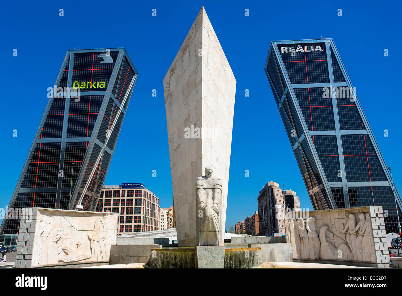 Madrid, Puerta de Europa Banque D'Images