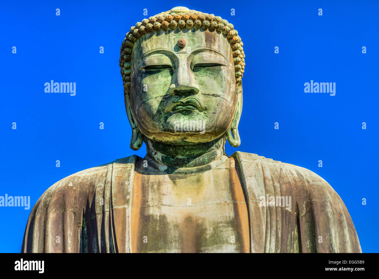 Le grand Bouddha du Temple Kotokuin à Kamakura, au Japon. Banque D'Images