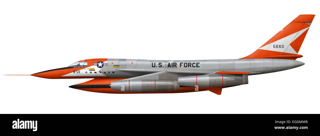 La première des onze YB-58A-1-CF Hustler's construit, surnommé Old Grandpappy. Cet avion a été mise au rebut au Kelly Air Force Base à Banque D'Images